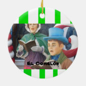 フェリズナビダードクリスマスパラエルコメロンプサス セラミックオーナメント (裏面)