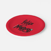 フェリズナビダードクリスマスパーティーディナー ペーパープレート (アングル)