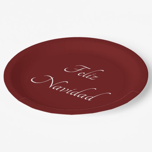 フェリズナビダードクリスマスフェスタレッド ペーパープレート (アングル)