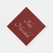 フェリズナビダードクリスマスフェスティバルフィエスタレッド スタンダードランチョンナプキン (角)