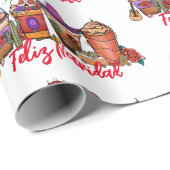 フェリズナビダードクリスマスメキシココーヒードリンク ラッピングペーパー (ロールコーナー)