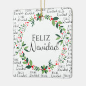 フェリズナビダードクリスマスリースセラミックオーナメント セラミックオーナメント (左)