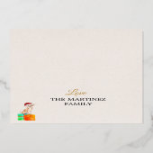 フェリズナビダードクリスマス金ゴールドチワフアドッグ 箔シーズンカード (裏面)