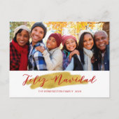 フェリズナビダードゴールドフォイルスワッシュホリデーフォト シーズンポストカード (正面)