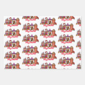 フェリズナビダードサボスクリスマスメキシコ ラッピングペーパーシート (正面)