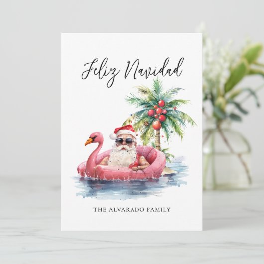 フェリズナビダードサンタクロースビーチクリスマス シーズンカード (スタンド正面)