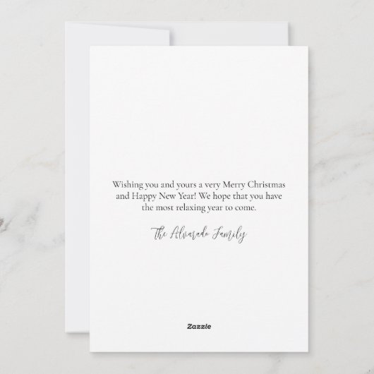 フェリズナビダードサンタクロースビーチクリスマス シーズンカード (裏面)