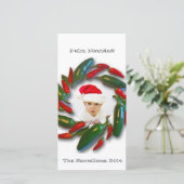 フェリズナビダードペッパーリース写真クリスマスカード シーズンカード (スタンド正面)