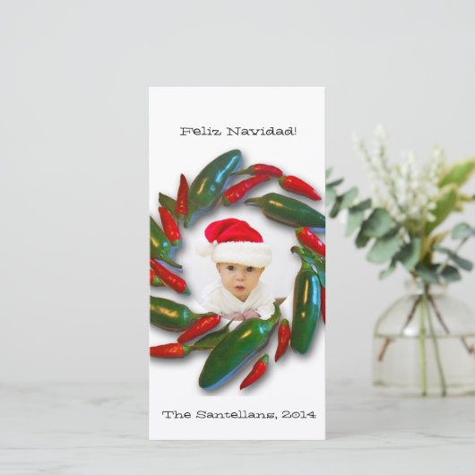 フェリズナビダードペッパーリース写真クリスマスカード シーズンカード (スタンド正面)