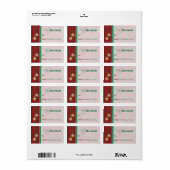 フェリズナビダードホリデーギフトラベル（赤） ラベル (フルシート)