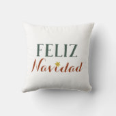 フェリズナビダードミニマルなクリスマススターの休日 クッション (裏面)