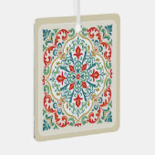 フェリズナビダードメキシカンタイル装飾クリスマス メタルオーナメント (正面右)
