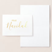 フェリズナビダードメリーエレガントスペインのクリスマス 箔カード (ディスプレー)