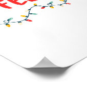 フェリズナビダードメリークリスマスクリスマスライツパジャマ ポスター (角)