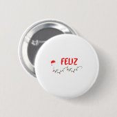 フェリズナビダードメリークリスマスクリスマスライツパジャマ 缶バッジ (正面&裏面)