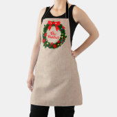 フェリズナビダードメリークリスマスリースボウのセット エプロン (インサイチュ)