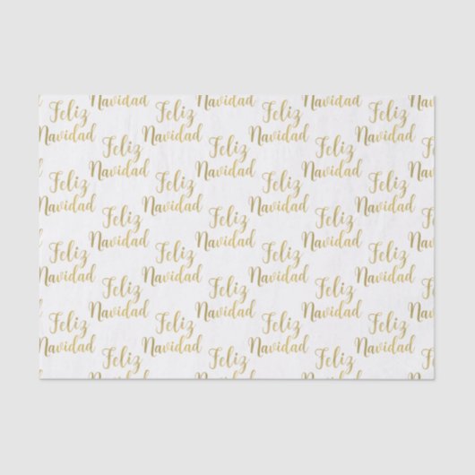 フェリズナビダードメリークリスマス金ゴールドホリデー 薄葉紙 (正面)