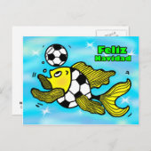 フェリズナビダードメリースペインのクリスマスおもしろカード シーズンポストカード (正面/裏面)