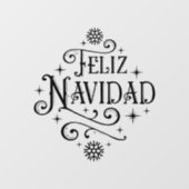 フェリズナビダードメリースペインのクリスマスタイポグラフィ ウィンドウサイン (シート)