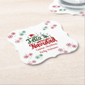 フェリズナビダードメリースペインのクリスマス ペーパーコースター (アングル)