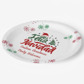 フェリズナビダードメリースペインのクリスマス ペーパープレート (アングル)
