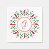 フェリズナビダードレッドチリペッパーリース スタンダードカクテルナプキン (正面)