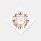 フェリズナビダードレッドチリペッパーリース スタンダードカクテルナプキン (角)