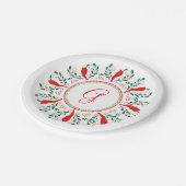 フェリズナビダードレッドチリペッパーリース ペーパープレート (アングル)