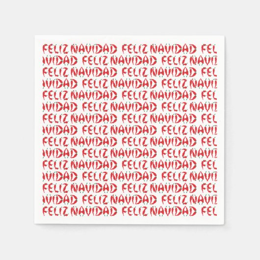 フェリズナビダードレッドチリペッパー スタンダードカクテルナプキン (正面)