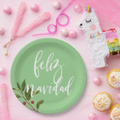 フェリズナビダードレッド&グリーンシンプルクリスマス ペーパープレート (パーティー)