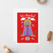 フェリズナビダードレディーオブグアダループホリデーフラットカード ノートカード (正面/裏面インサイチュ)