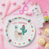 フェリズナビダーブライトとフェスティバルラマ・クリスマス ペーパープレート (パーティー)