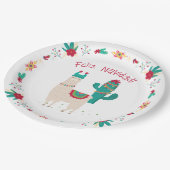 フェリズナビダーブライトとフェスティバルラマ・クリスマス ペーパープレート (アングル)