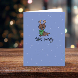 フェリズナビドッグキュートダッシュンドトリンダーホリデーカード シーズンカード