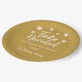 フェリズナヴィダイプロスペルアーニヌエボホリデーパーティー ペーパープレート (アングル)