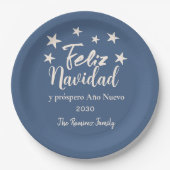 フェリズナヴィダイプロスペルアーニヌエボホリデーパーティー ペーパープレート (正面)