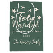 フェリズナヴィダイプロスペロアニョヌエボホリデイ ミディアムペーパーバッグ (正面)