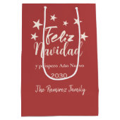 フェリズナヴィダイプロスペロアニョヌエボホリデイ ミディアムペーパーバッグ (裏面)