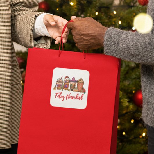 フェリズナヴィダサボサスクリスマスドリンク スクエアシール