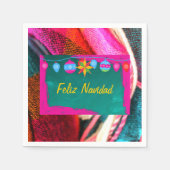 フェリズナヴィダファイエスタオンピンク&グリーンサラプ スタンダードカクテルナプキン (正面)