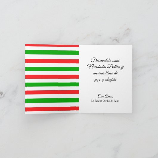 フェリズナヴィダメキシコクリスマスサンタ シーズンカード (内部)