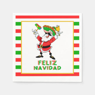 フェリズナヴィダメキシコクリスマスサンタ スタンダードカクテルナプキン