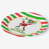 フェリズナヴィダメキシコクリスマスサンタ ペーパープレート (アングル)