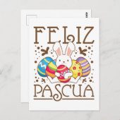フェリズパスカハッピーイースター スペインの ポストカード (正面/裏面)