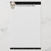 フェリズミュエルトス-カスタム砂糖スカル文房具 便箋 (正面)