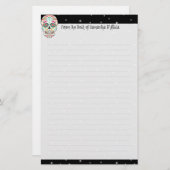 フェリズミュエルトス-カスタム砂糖スカル文房具 便箋 (正面/裏面)