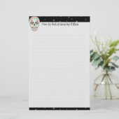 フェリズミュエルトス-カスタム砂糖スカル文房具 便箋 (スタンド正面)