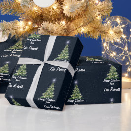 フェリズレガロ・デ・ラ・ファミリア・デ・アールボレス・デ・ナヴィダドA ラッピングペーパー