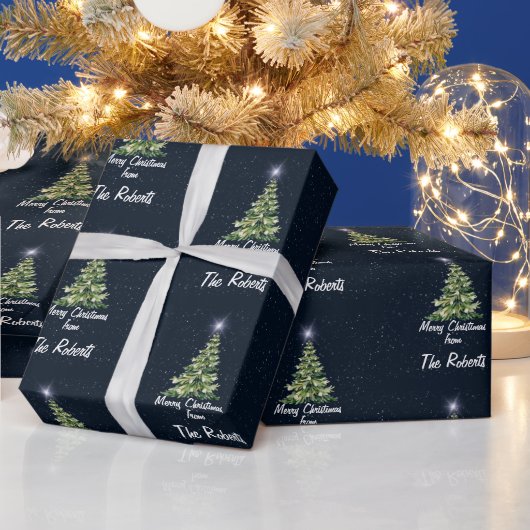 フェリズレガロ・デ・ラ・ファミリア・デ・アールボレス・デ・ナヴィダドA ラッピングペーパー (クリスマス)