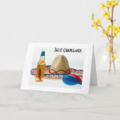 フェリズ·クンプリアーノス-ディスフルター-楽しむ誕生日 カード (黄色い花)